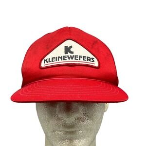 Kleinnewefers Trucker Hat Snapback Made In USA Vintage Mesh Cap Red Workwear 90s